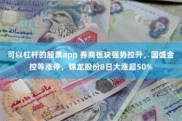 可以杠杆的股票app 券商板块强势拉升，国盛金控等涨停，锦龙股份8日大涨超50%