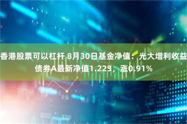 香港股票可以杠杆 8月30日基金净值：光大增利收益债券A最新净值1.223，涨0.91%