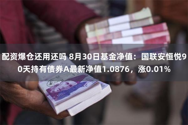 配资爆仓还用还吗 8月30日基金净值：国联安恒悦90天持有债券A最新净值1.0876，涨0.01%